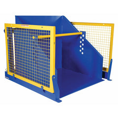 Vestil Steel Electric Hydraulic Box Dumper 36 In. Dump Height 2,000 Lb. Capacity Blue-HBD-2-36