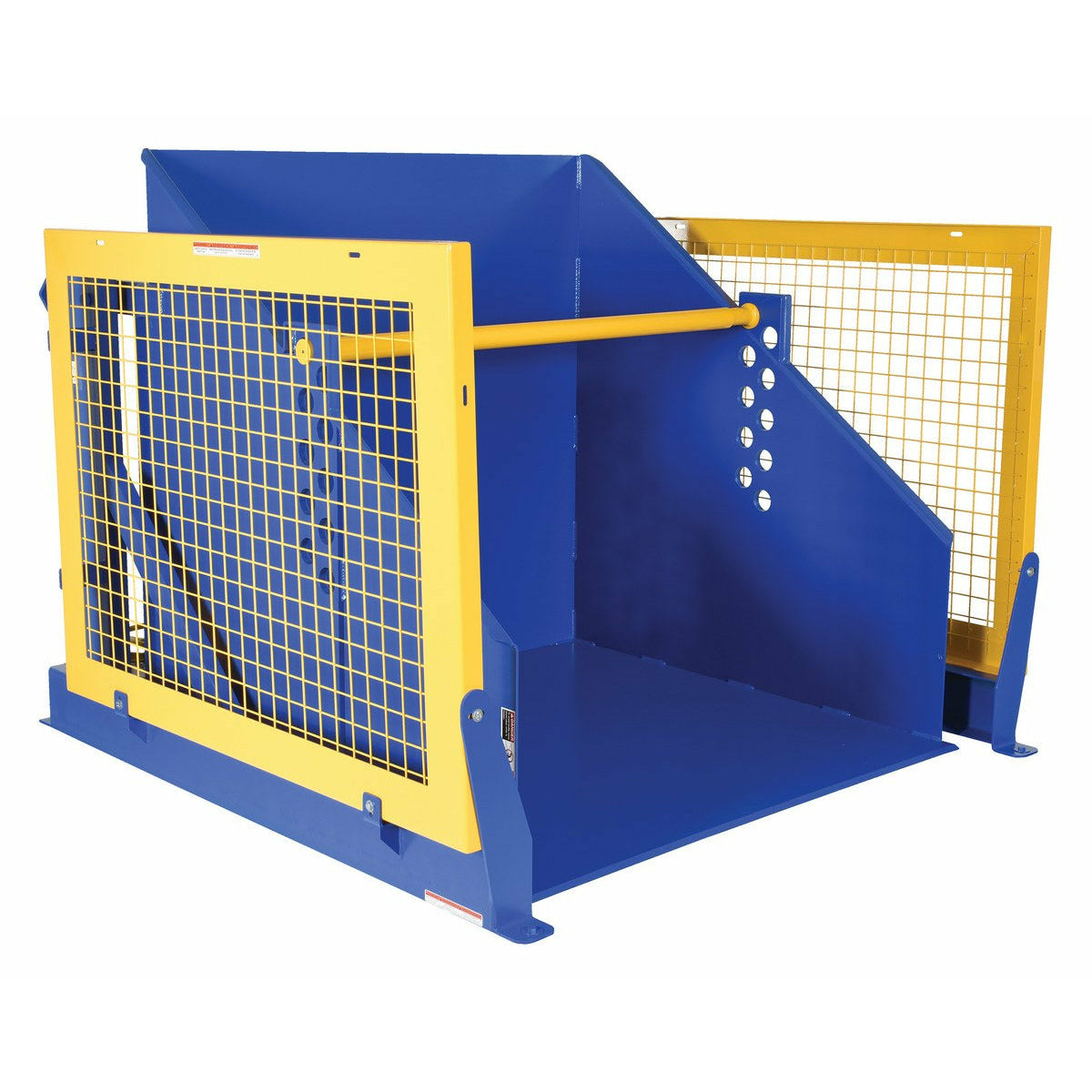 Vestil Steel Electric Hydraulic Box Dumper 36 In. Dump Height 4,000 Lb. Capacity Blue-HBD-4-36