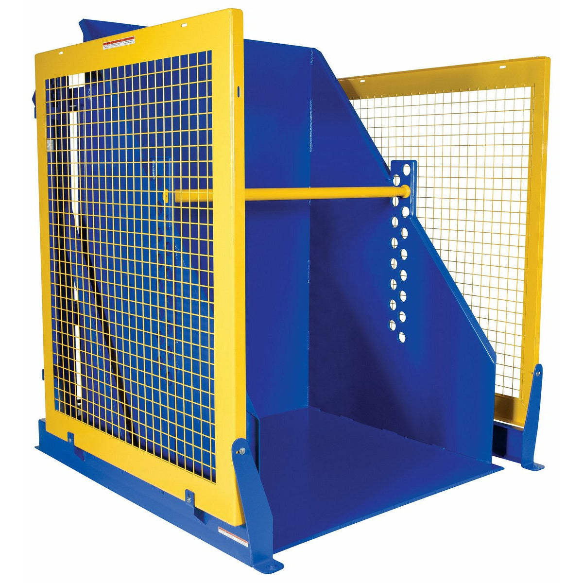 Vestil Steel Electric Hydraulic Box Dumper 60 In. Dump Height 4,000 Lb. Capacity Blue -HBD-4-60
