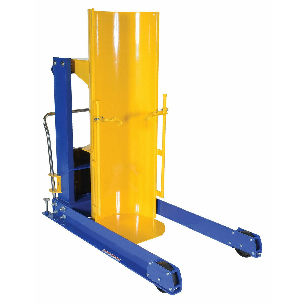 Vestil Steel Portable Hydraulic Drum Dumper 48 In. Dump Height 1,500 Lb. Capacity Blue/Yellow-HDD-48-15-P