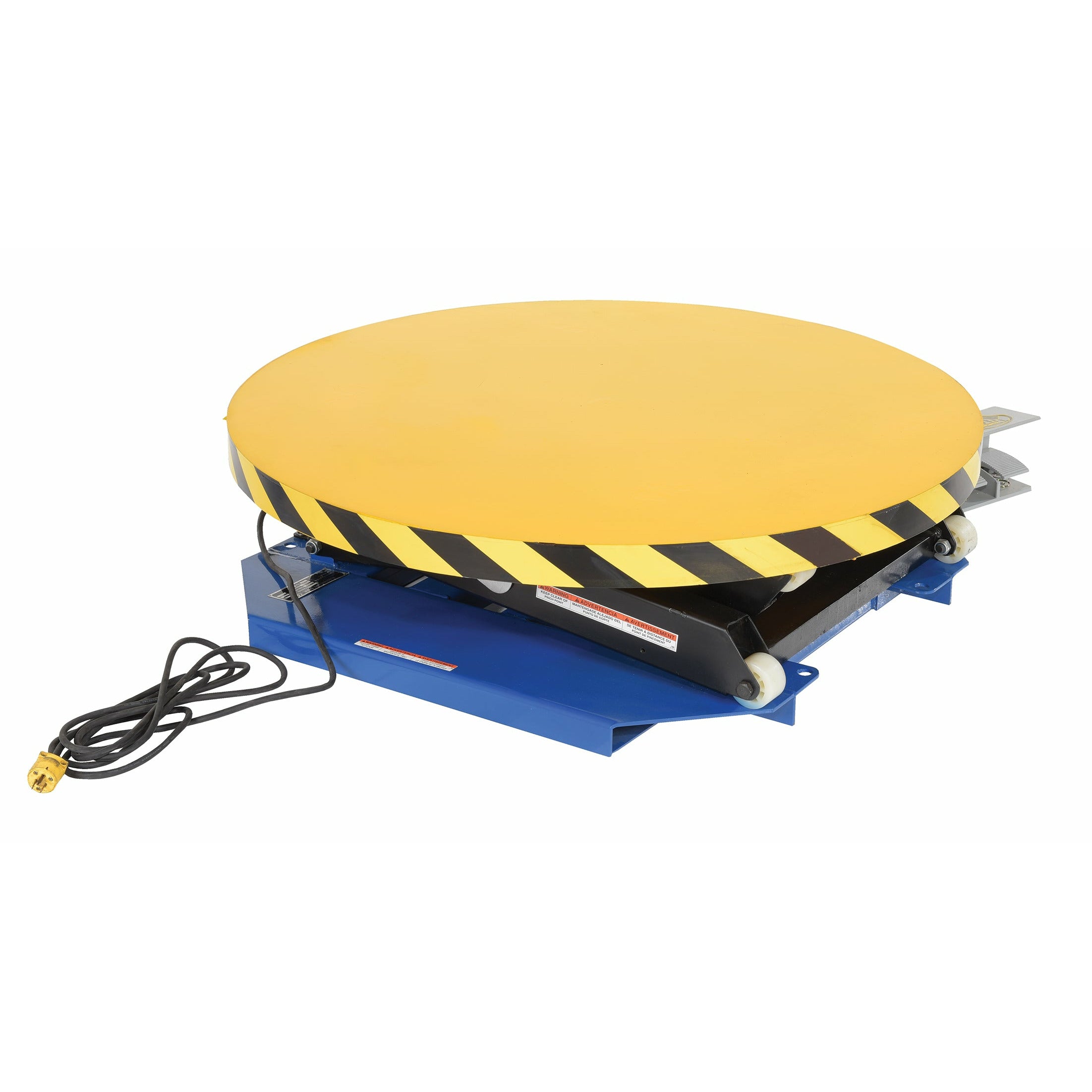 Vestil Steel Powered Lift Table with Manual Rotation 2000 Lb. Capacity Blue/Yellow-HST-40-ST
