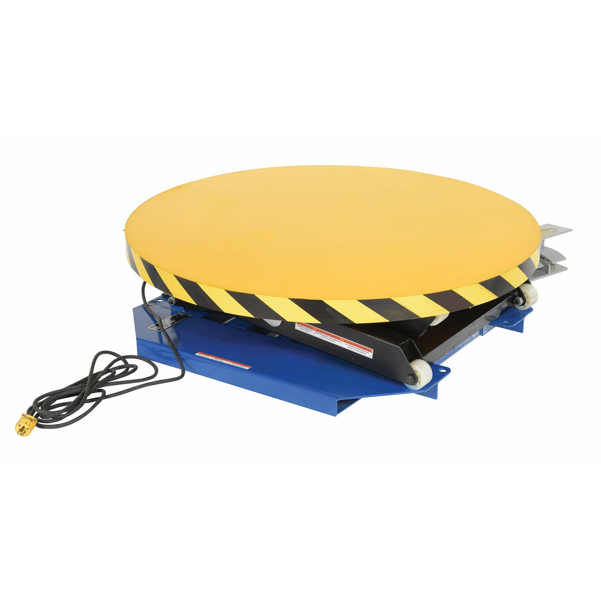 Vestil Steel Powered Lift Table with Manual Rotation 2000 Lb. Capacity Blue/Yellow-HST-40-ST