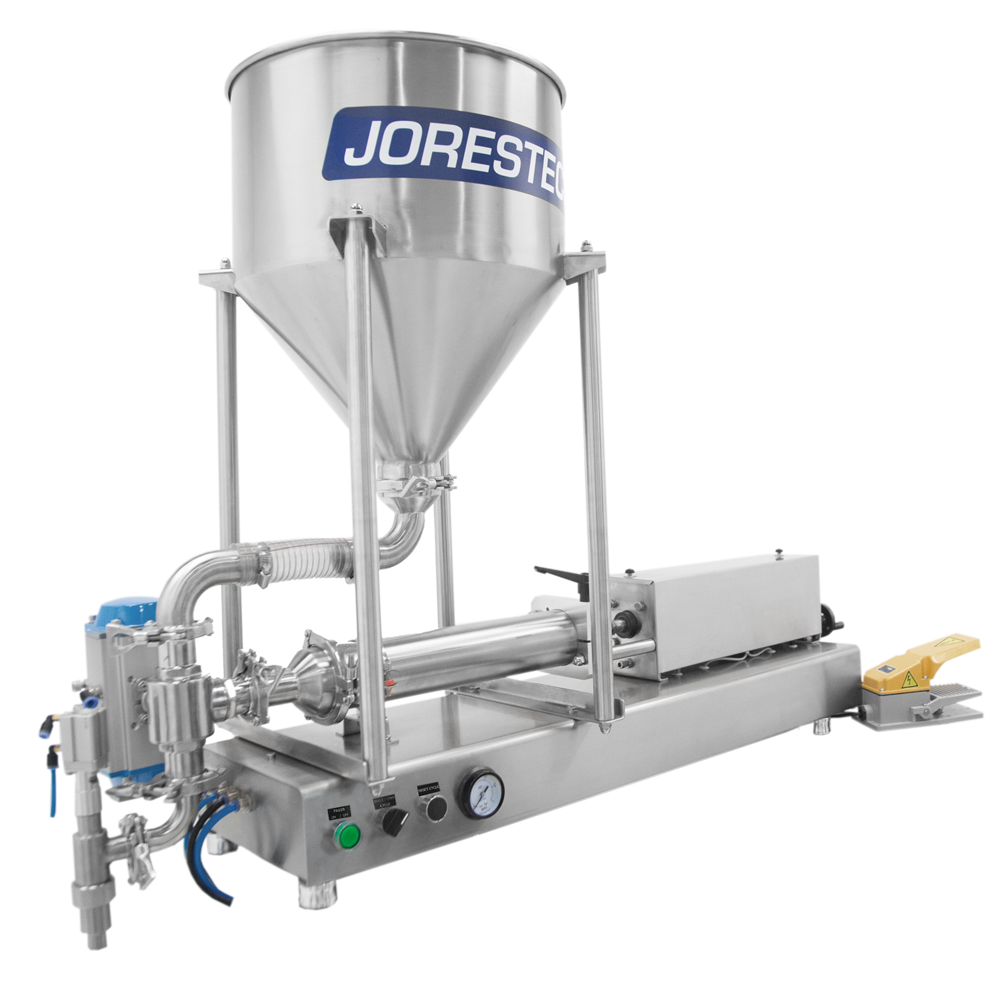 Jores Technologies High Viscosity Tabletop Paste Piston Filler with Ball Valve - 316 SS – 1000ml