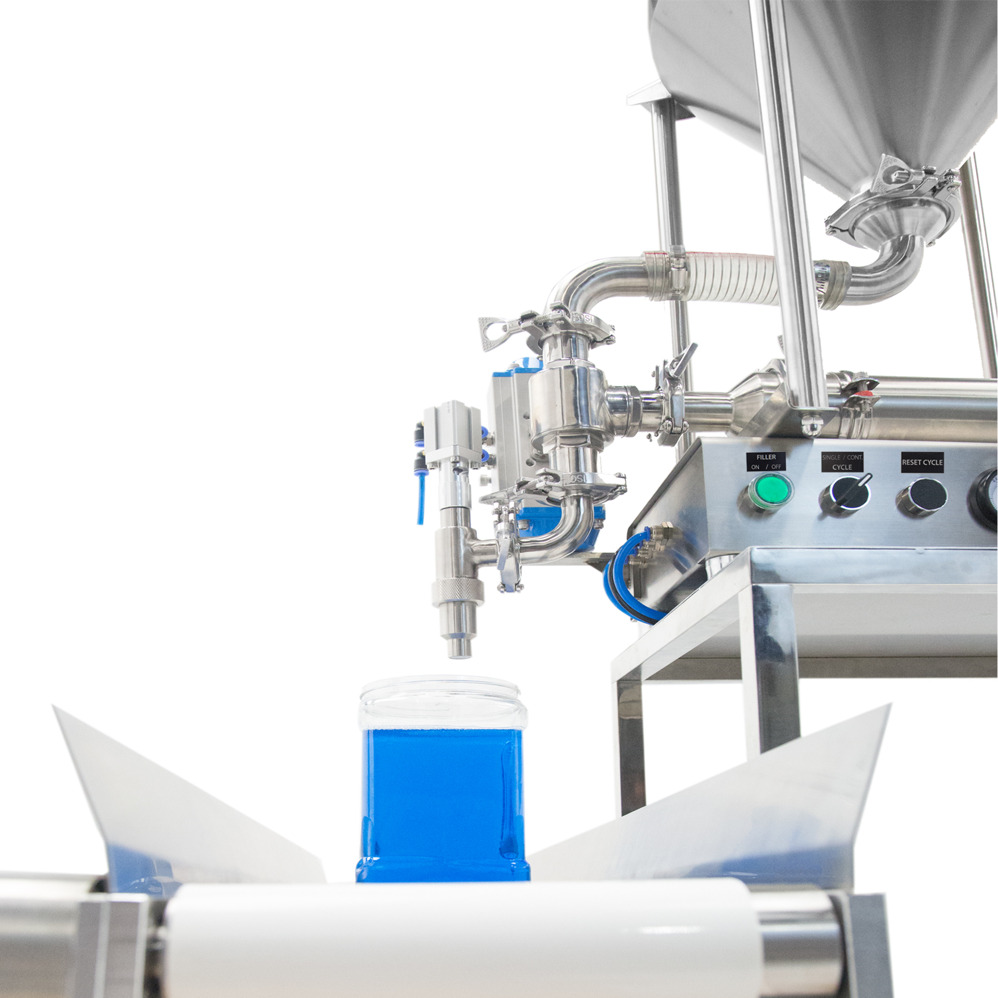 Jores Technologies High Viscosity Tabletop Paste Piston Filler with Ball Valve - 316 SS – 1000ml