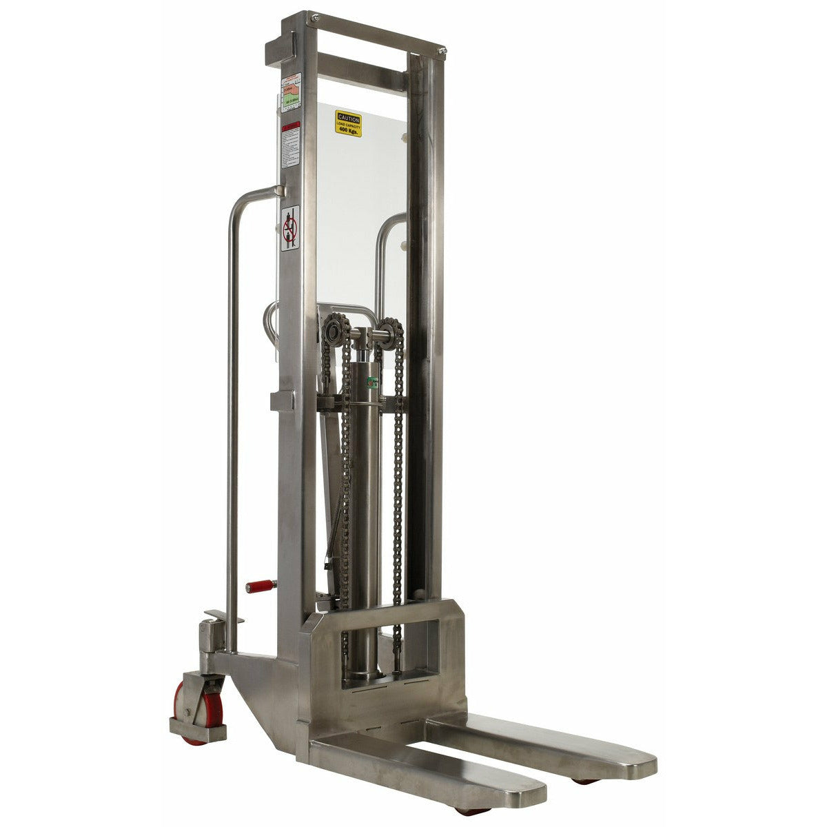 Vestil Stainless Steel Portable Hand Pump Hefti-Lift 48 In. x 74 In. 800 Lb. Capacity Silver -HYD-10-DA-SS