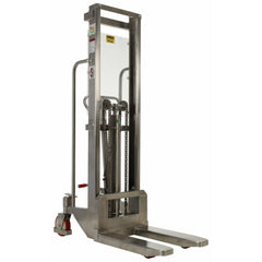 Vestil Stainless Steel Portable Hand Pump Hefti-Lift 48 In. x 74 In. 800 Lb. Capacity Silver -HYD-10-DA-SS