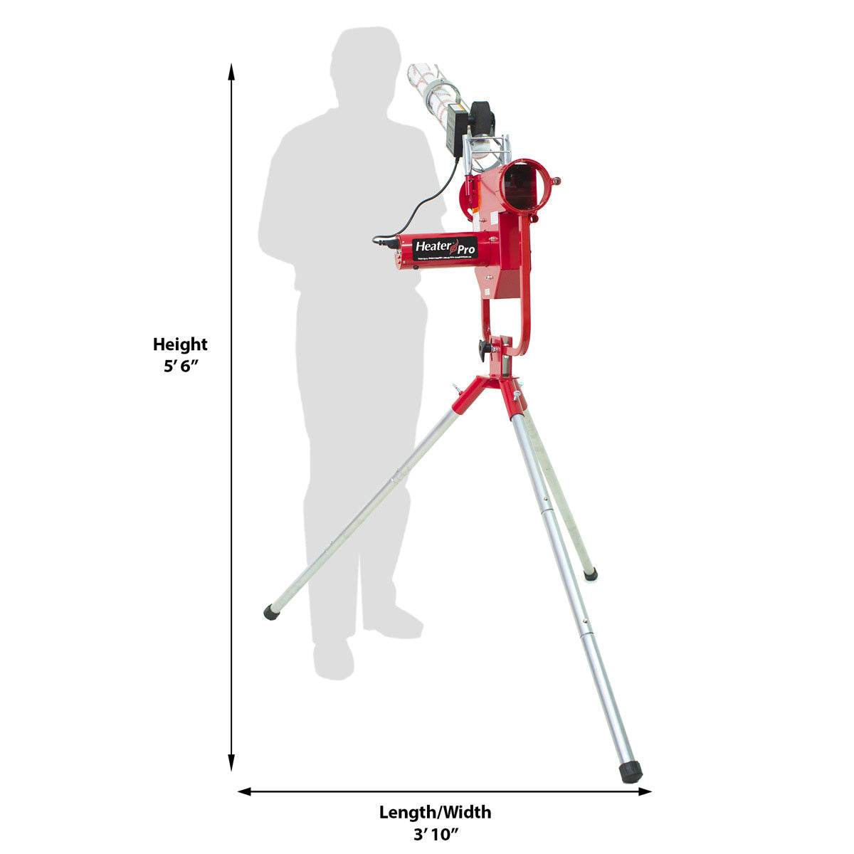 Heater Pro Fastball & Curveball Baseball Pitching Machine with Automatic Ball Feeder - Machine Horizon
