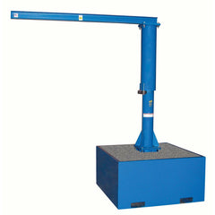 Vestil Steel Portable Jib Crane with Empty Base 8 Ft. I-Beam 250 Lb. Capacity Blue-JIB-CB-25-8-10