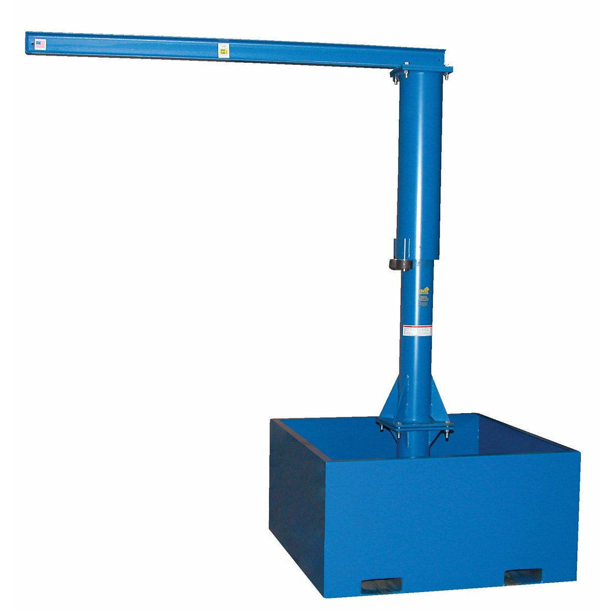 Vestil Steel Portable Jib Crane with Empty Base 8 Ft. I-Beam 500 Lb. Capacity Blue- JIB-CB-50-8-10