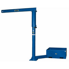 Vestil Steel Portable Offset Jib Crane with Empty Base 8 Ft. I-Beam 500 Lb. Capacity Blue-JIB-CBX-50-8-10