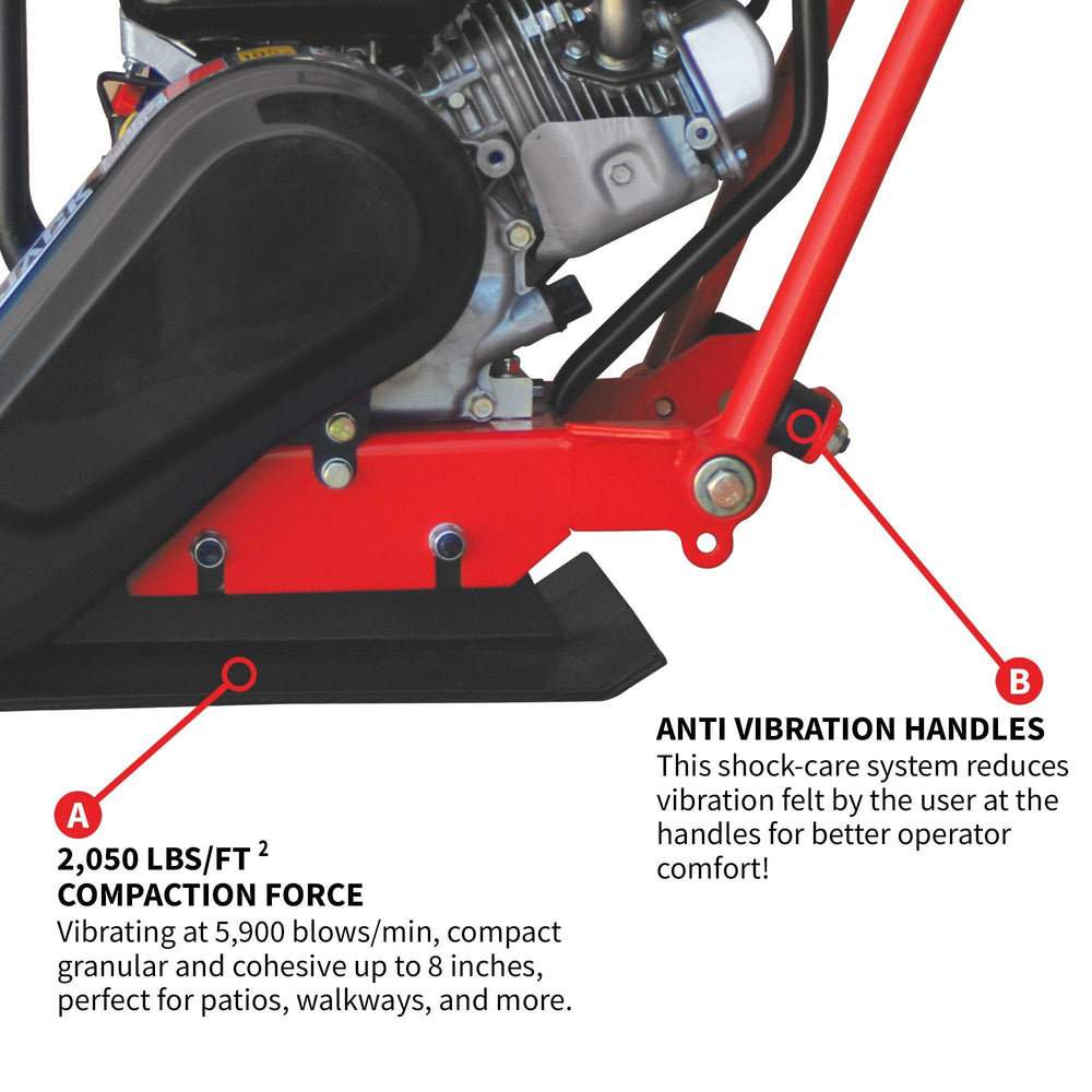 Tomahawk 5.5 HP Honda Vibratory Plate Compactor for Soil Compaction Tamper 3 Year Warranty - Machine Horizon