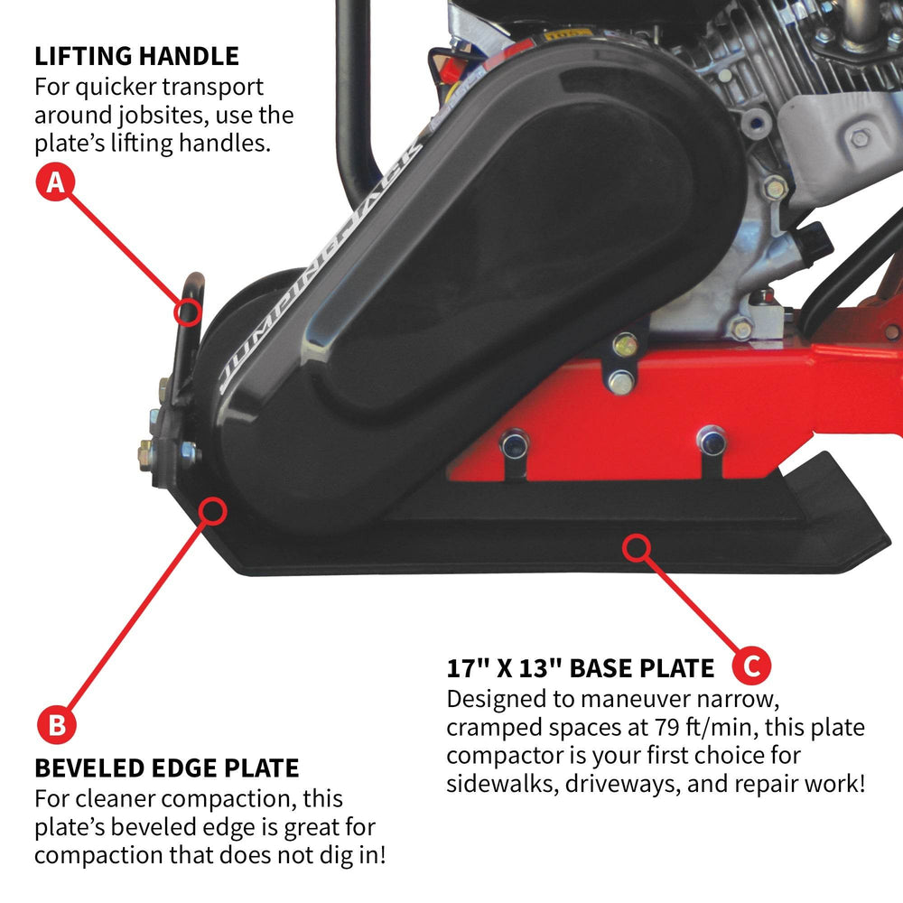 Tomahawk 5.5 HP Honda Vibratory Plate Compactor for Soil Compaction Tamper 3 Year Warranty - Machine Horizon