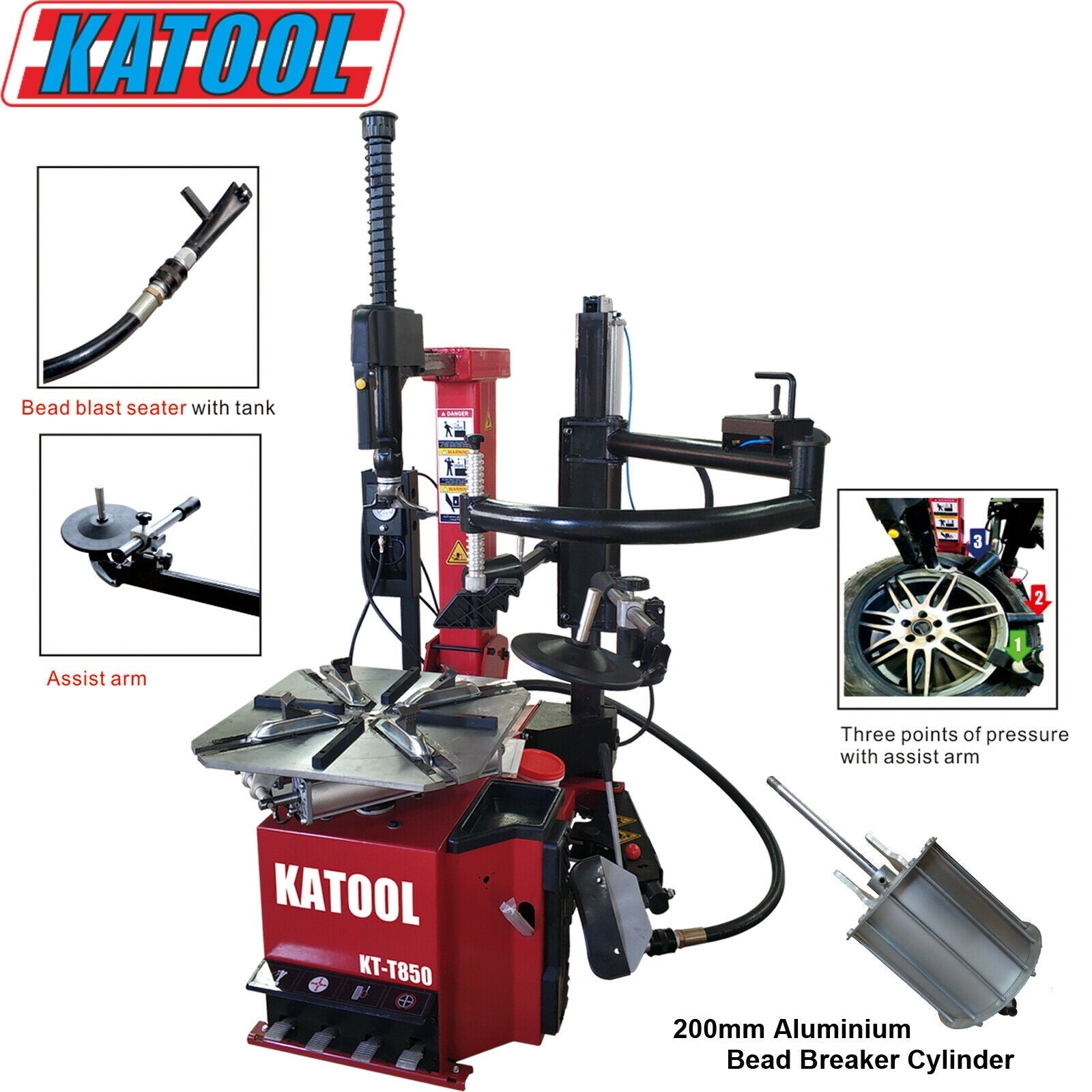 Katool KT-T850 Tire Changer & KT-B700 Wheel Balancer Combo