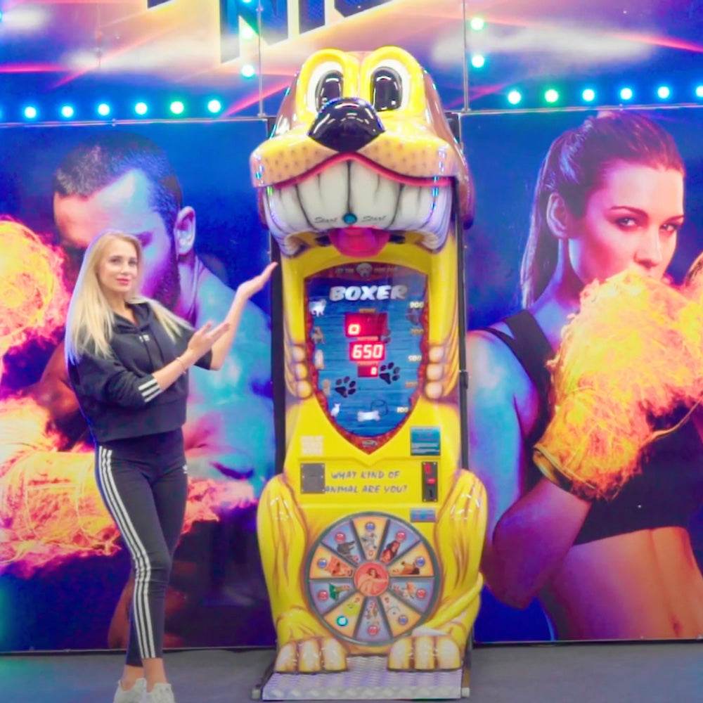 Kalkomat Boxer Dog Punching Game Machine - Machine Horizon