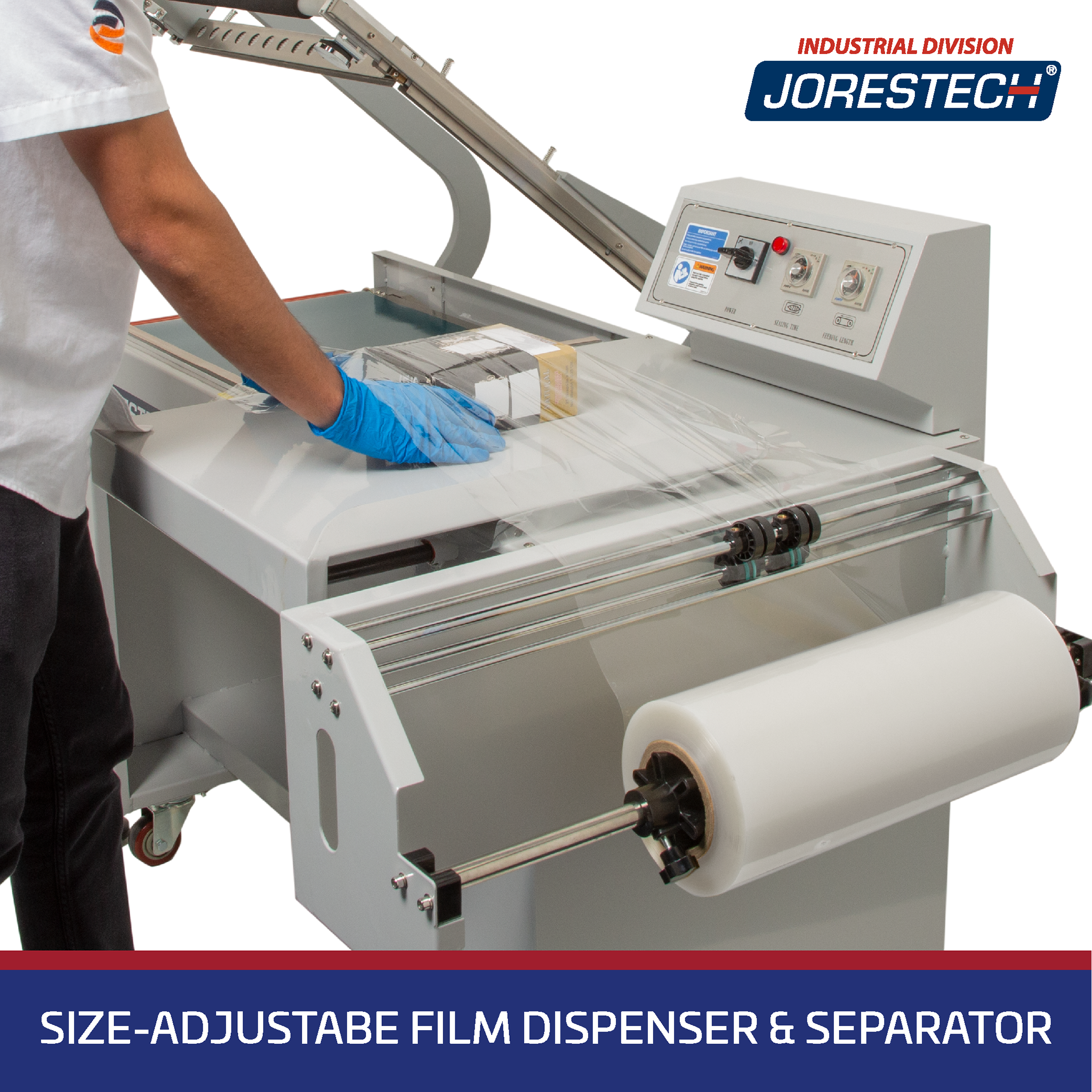 Jores Technologies L Bar Film Sealer with Conveyor – 19” x 17”