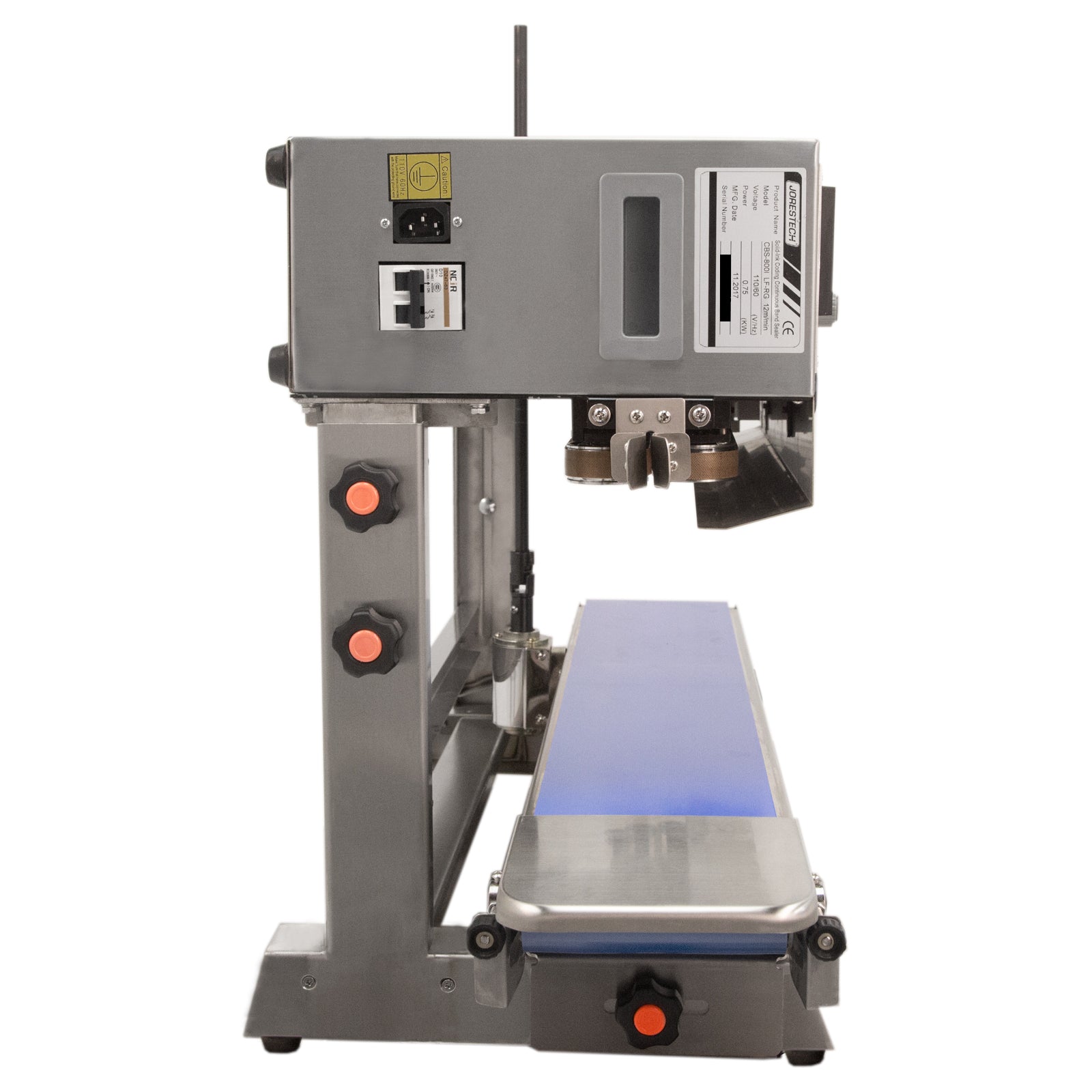 Jores Technologies Left to Right Stainless Steel Digital Continuous Band Sealer 800 with Coder