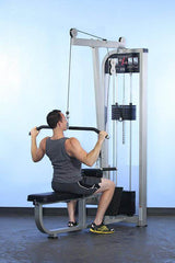 Dual Function Lat-Low Row Combo - Muscle D Fitness - Seated - Pin Selectorized - Commercial Grade - Machine Horizon