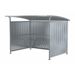 Vestil Galvanized Multi Duty Bicycle Shelter 95-1/2 In. x 120 In. x 90-1/16 In. Silver - MDS-96-BK-HDG