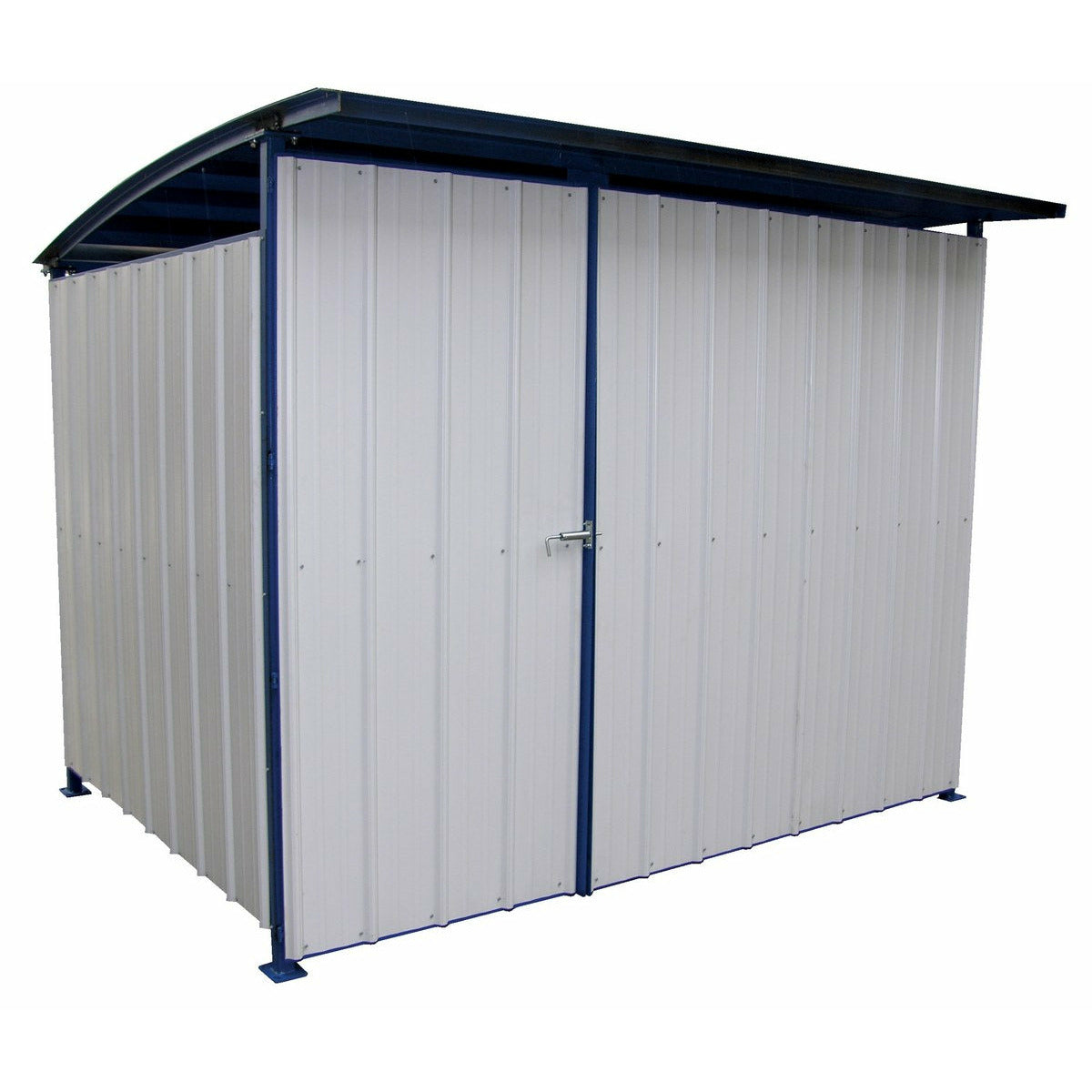 Vestil Steel Multi Duty Shed with Front Doors 95-1/2 In. x 120 In. x 90-1/16 In. Blue/White-MDS-96-DR