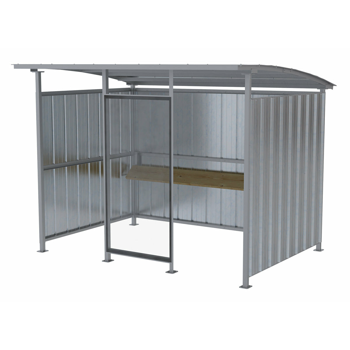Vestil Galvanized Multi Duty Smokers Shelter 95-1/2 In. x 120 In. x 90-1/16 In. Silver-MDS-96-SM-HDG
