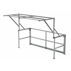 Vestil Stainless Steel Mezzanine Safety Double Wide Gate 79-5/16 In. x 108-1/2 In. x 80-1/16 In. Silver-MEZZ-200-DW-SS