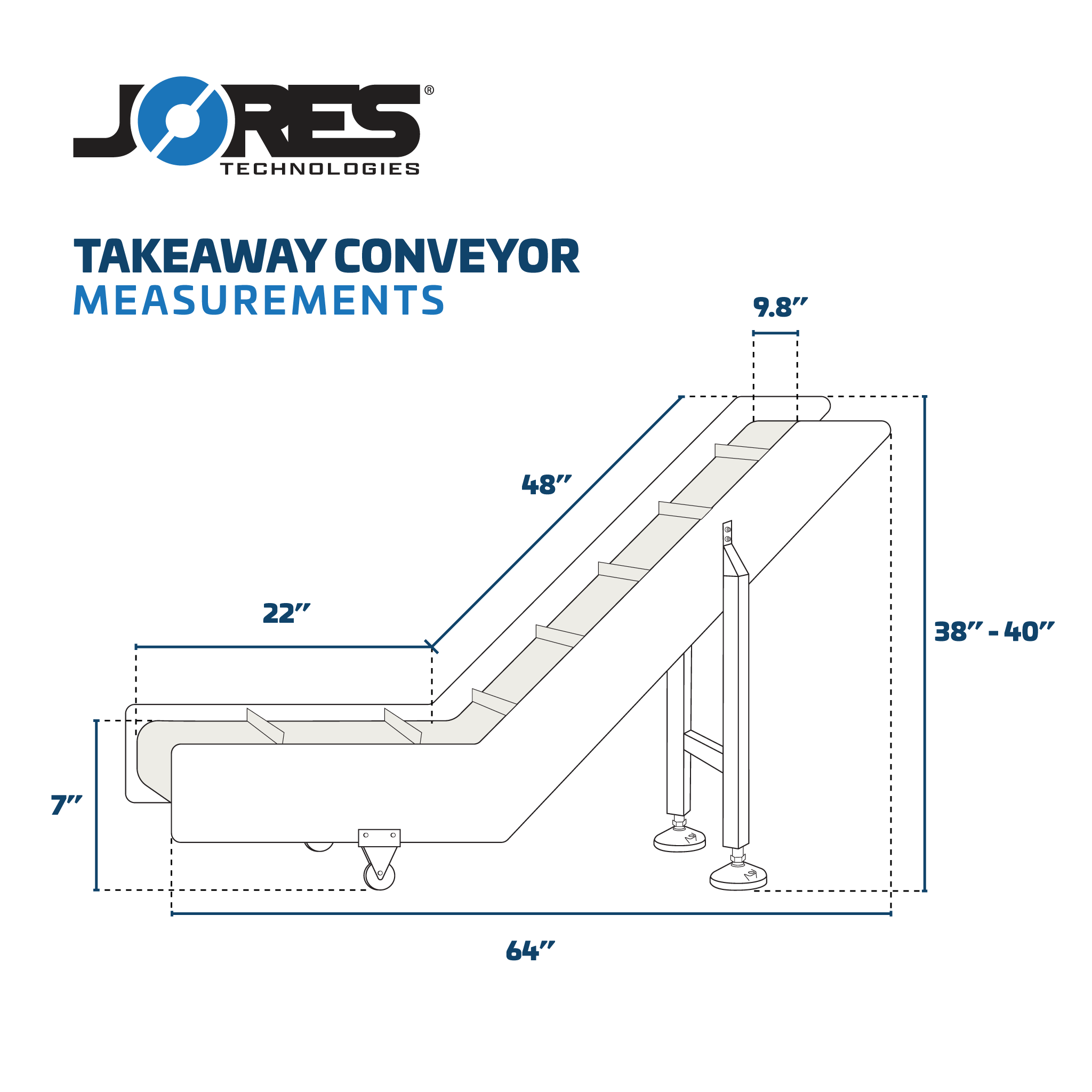 Jores Technologies Motorized Take Away Incline Conveyor
