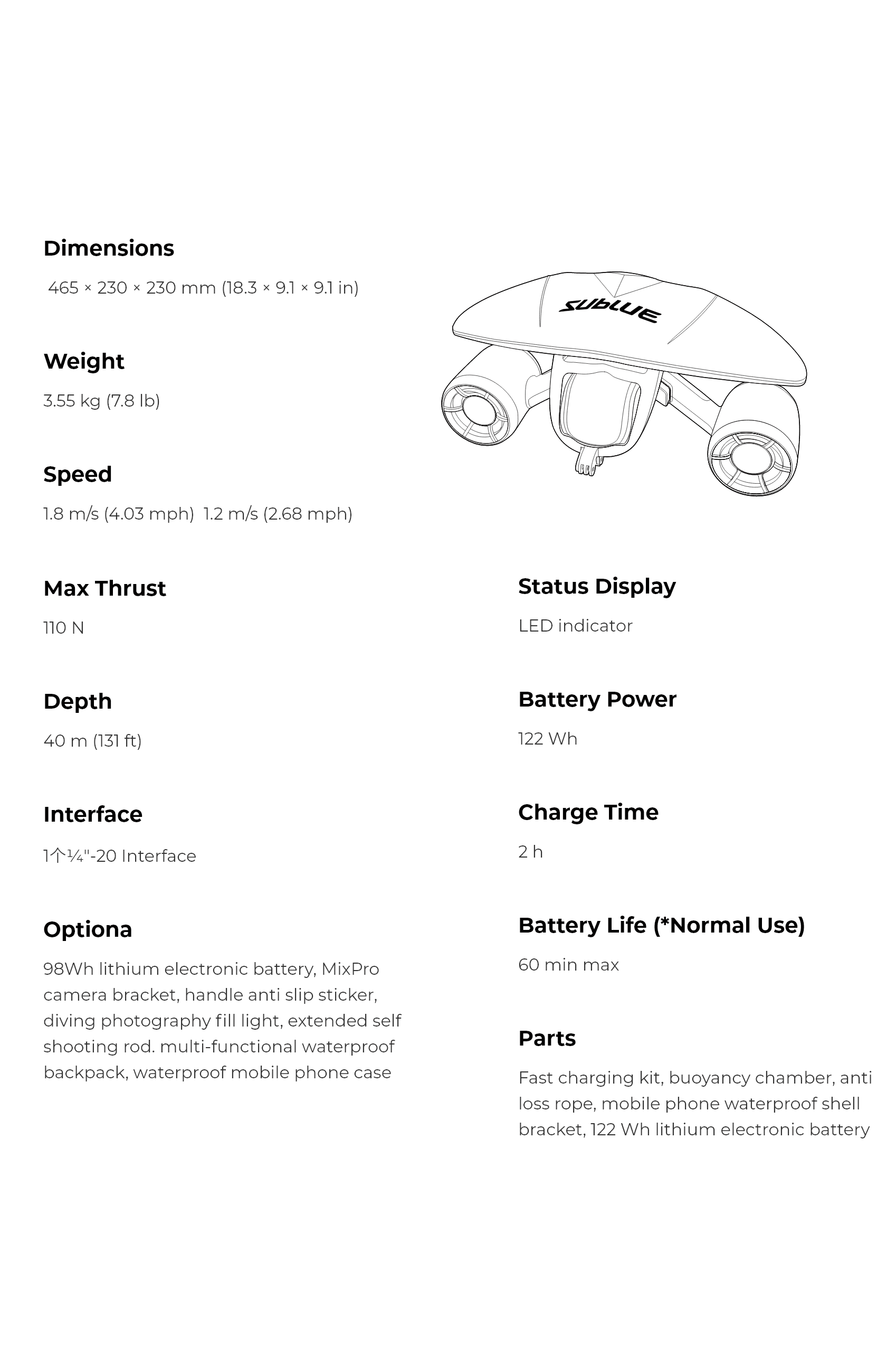 Sublue MixPro - Machine Horizon