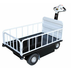VestilSteel Traction Drive Cart Top Load with Gate 59 In. x 28 In. x 44 In. 750 Lb. Capacity Black-Drive-NE-CART-2