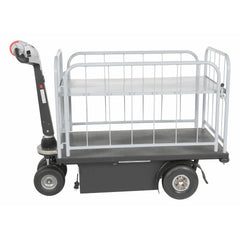 Vestil Steel Traction Drive Cart Side Load 1 Shelf 59 In. x 28 In. x 44 In. 750 Lb. Capacity Black-Drive-NE-CART-3