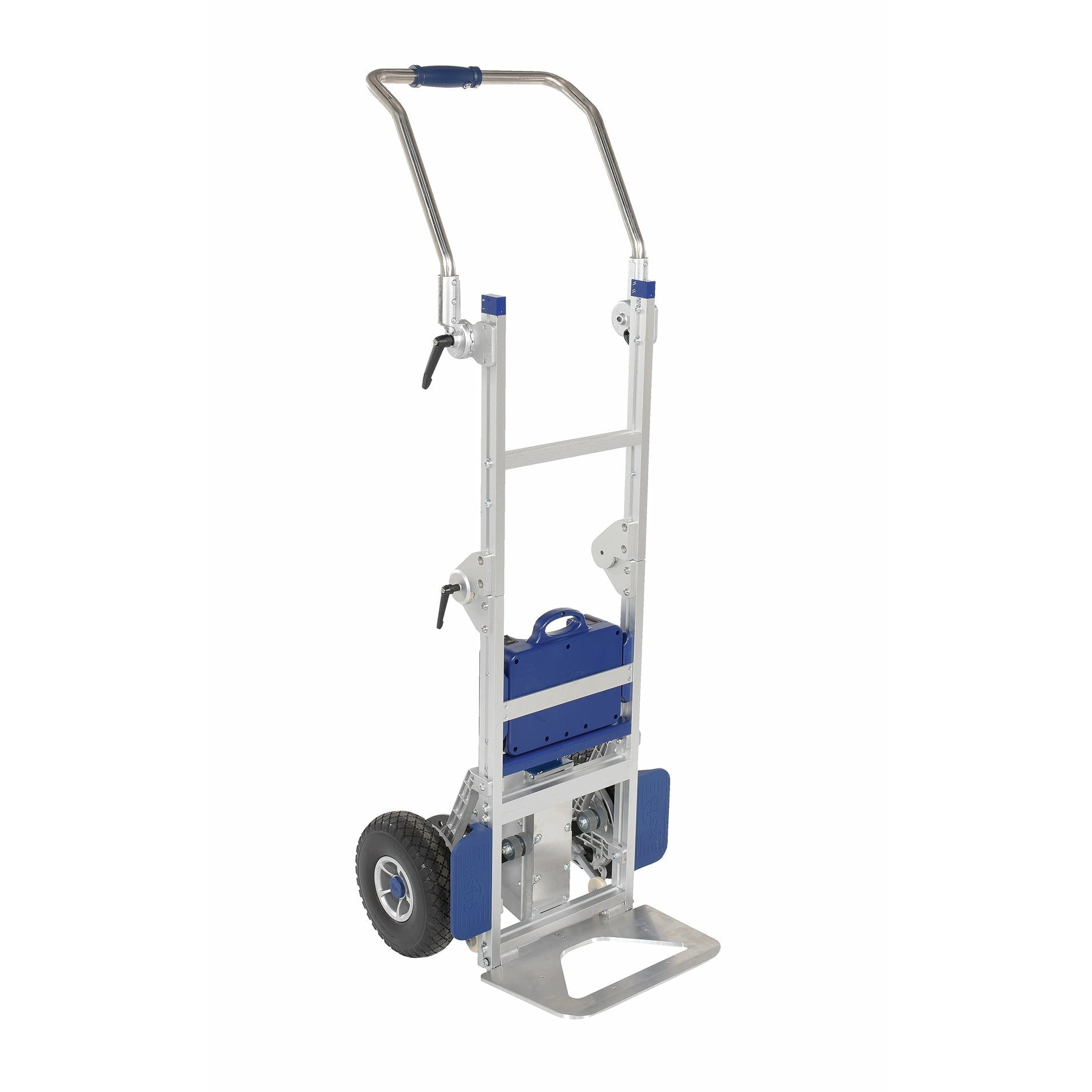 Vestil Aluminum Powered Stair Climber 22 In. x 21 In. x 61 In. 350 Lb. Capacity Blue-PDSC-350-62