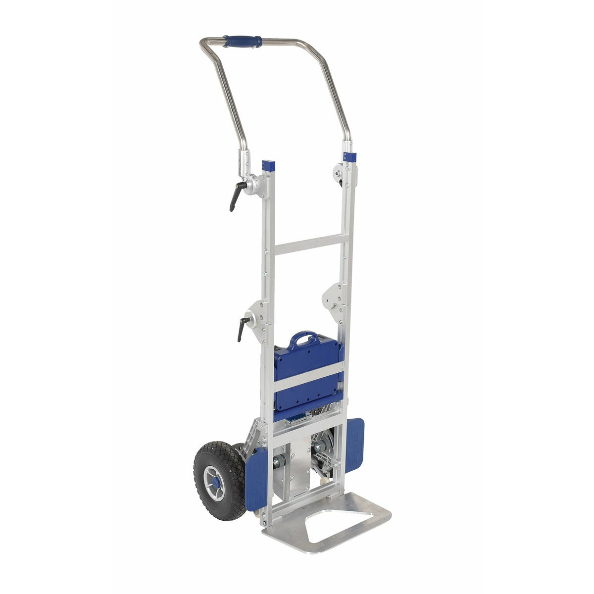 Vestil Aluminum Powered Stair Climber 22 In. x 21 In. x 61 In. 350 Lb. Capacity Blue-PDSC-350-62