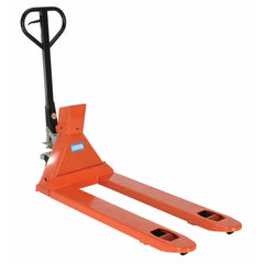Vestil Steel Trade Legal Low Profile Pallet Truck with Scale 62 In. x 21-1/2 In. x 47-1/2 In. 5000 Lb. Capacity Red-PM-2146-TL-SCL-LP