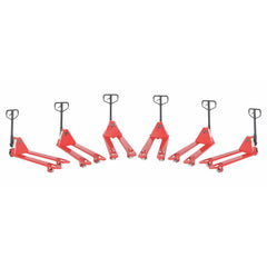 Vestil Steel Low Profile Pallet Trucks 6 Pack 21 In. x 48 In. 4,000 Lb. Capacity RedPM4-2148-LP-6PKG