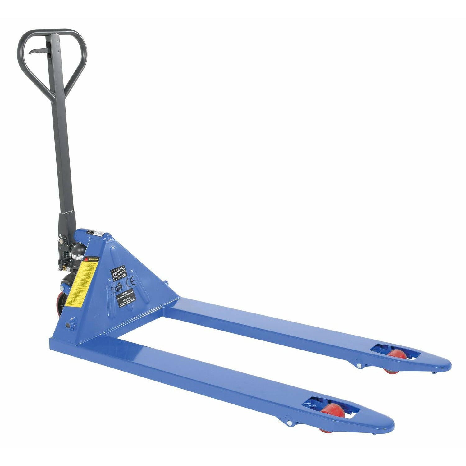 Vestil Steel (Quantity 6) Economy Hand Pallet Truck 64 In. x 27 In. x 48 In. 4000 Lb. Capacity Blue -PM4-2748-6PKG