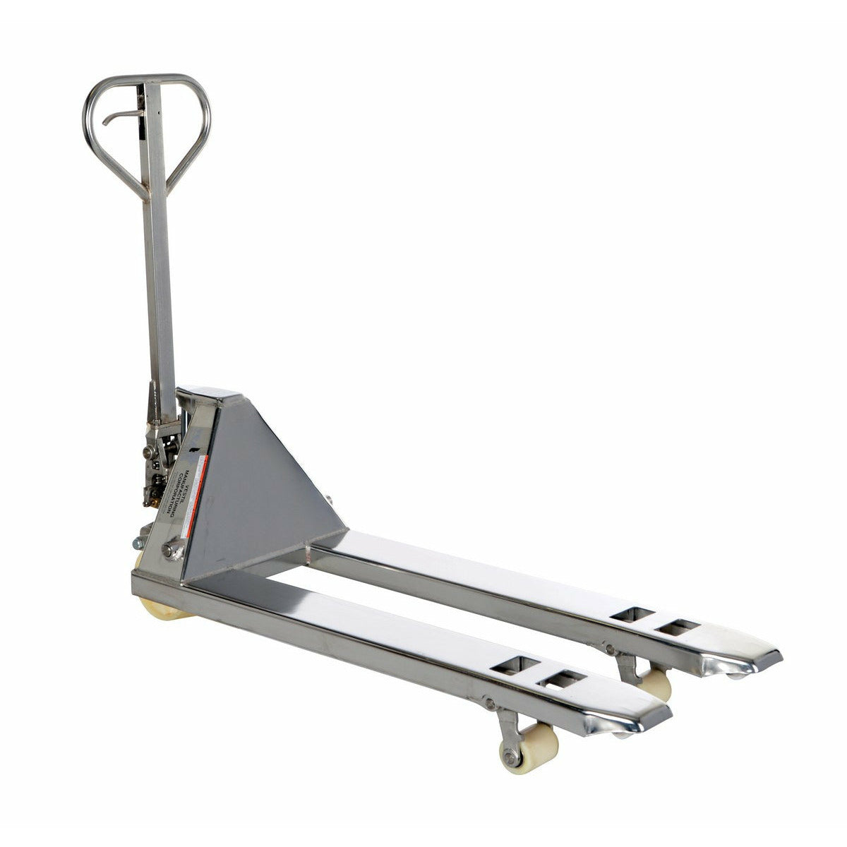 Vestil Stainless Steel Pallet Truck 59 In. x 21-1/2 In. x 48 In. 5500 Lb. Capacity Silver-PM5-2048-SS