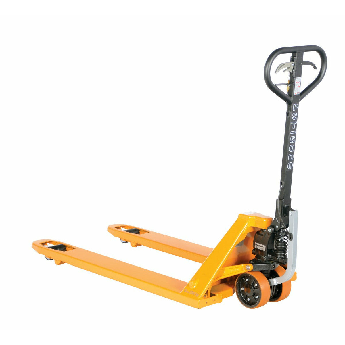 Vestil Steel Ergonomic Power Assist Pallet Truck 48 In. x 27 In. x 48 In. 5000 Lb. Capacity Yellow-PM5-2748-PA-Y