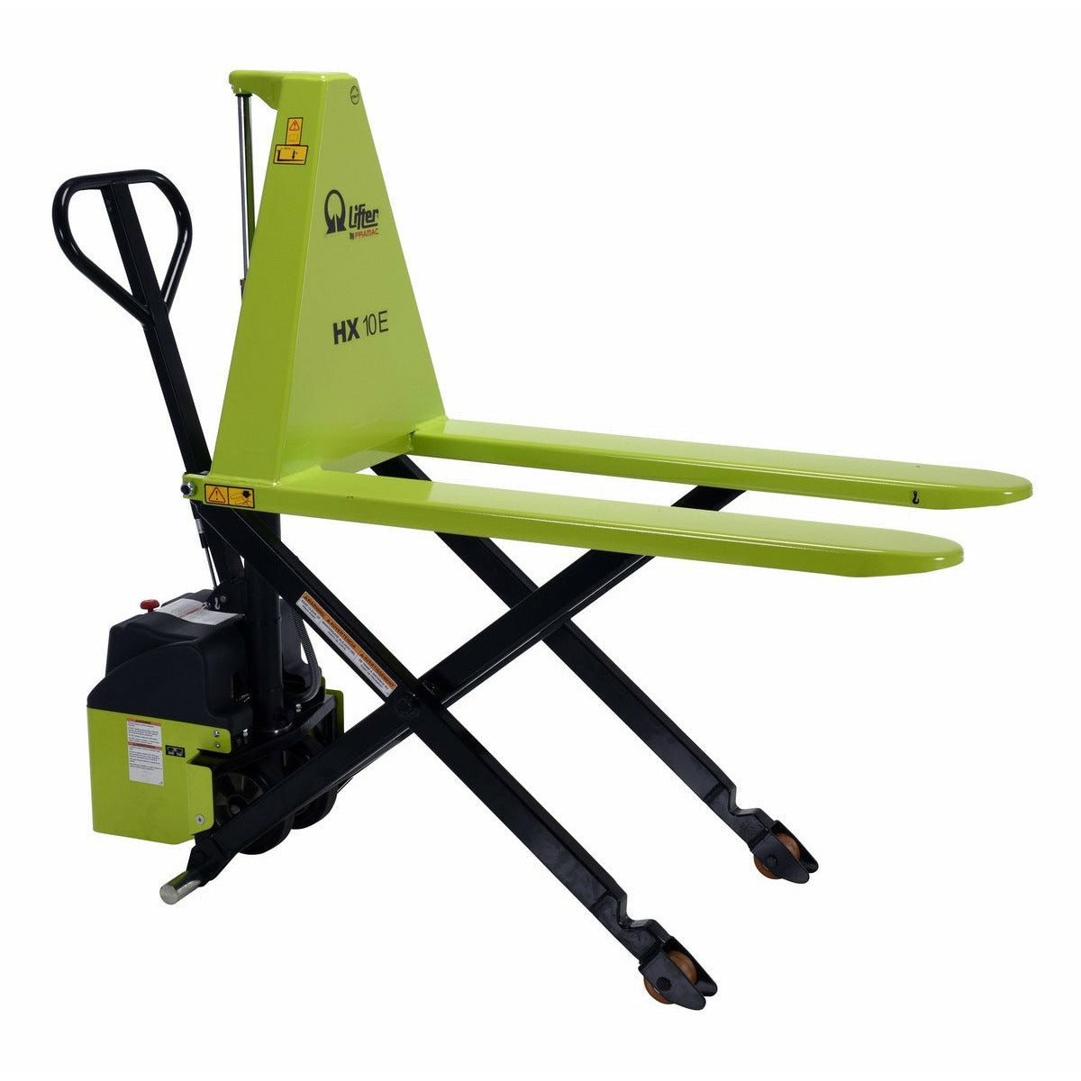 Vestil 45" Fork Electric High Lift Pallet Truck, 2200 lb Cap and 31.5" Lift Ht - PMC-HIPM-27-DC