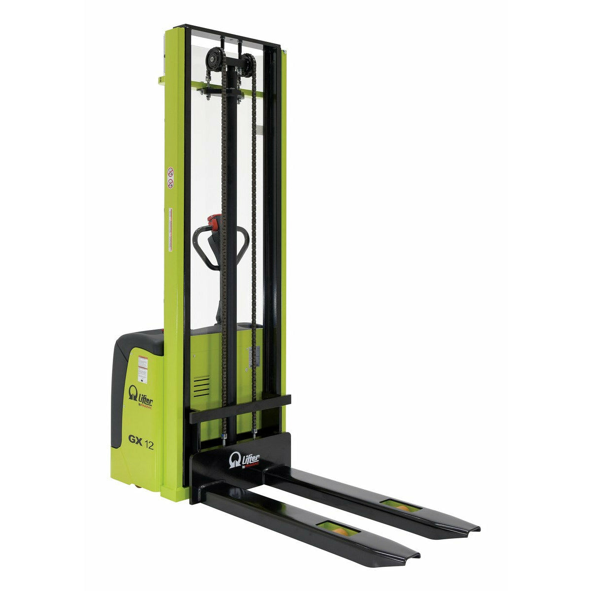 Vestil 45" Fork Electric Fork Over Stacker with 2500 lb Cap and 137" Lift Ht Fixed Fork - PMC-S-FF-137