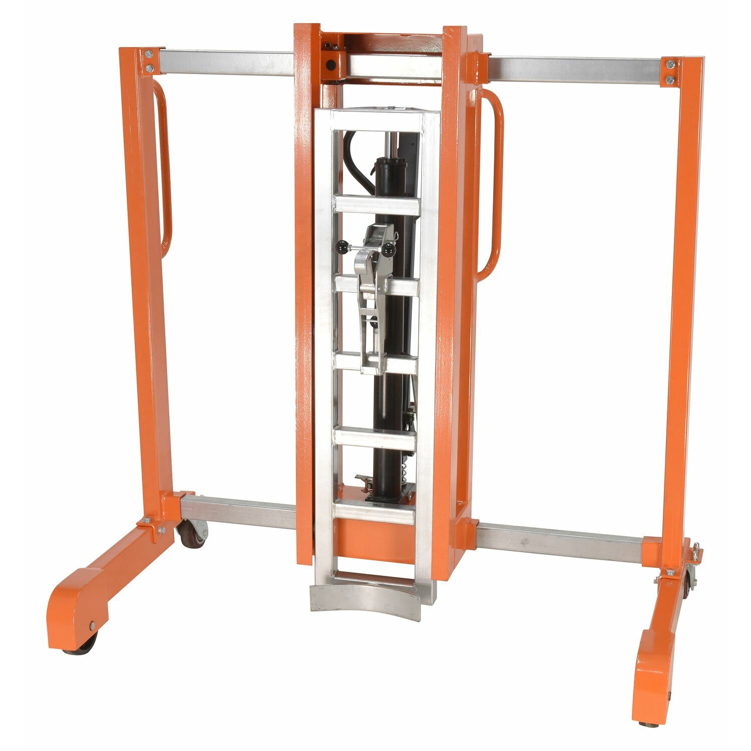 Vestil Steel Pallet Straddling Drum Truck Fits Drums 13 To 55 Gallon 700 Lb. Capacity Orange -PSDT-ADP-2136