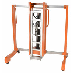 Vestil Steel Pallet Straddling Drum Truck Fits Drums 13 To 55 Gallon 700 Lb. Capacity Orange -PSDT-ADP-2136