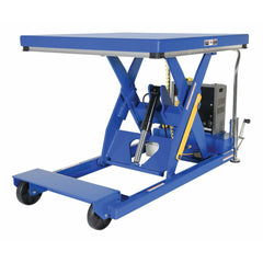 Vestil Steel Heavy Duty Portable 115 Volt AC Powered Scissor Lift Table 24 In. x 48 In. 1000 Lb. Capacity Blue-PST-2448-1-46-115-1