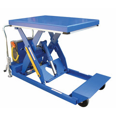 Vestil Steel Heavy Duty Portable Scissor Lift Table 24 In. x 48 In. 1000 Lb. Capacity Blue-PST-2448-1-46