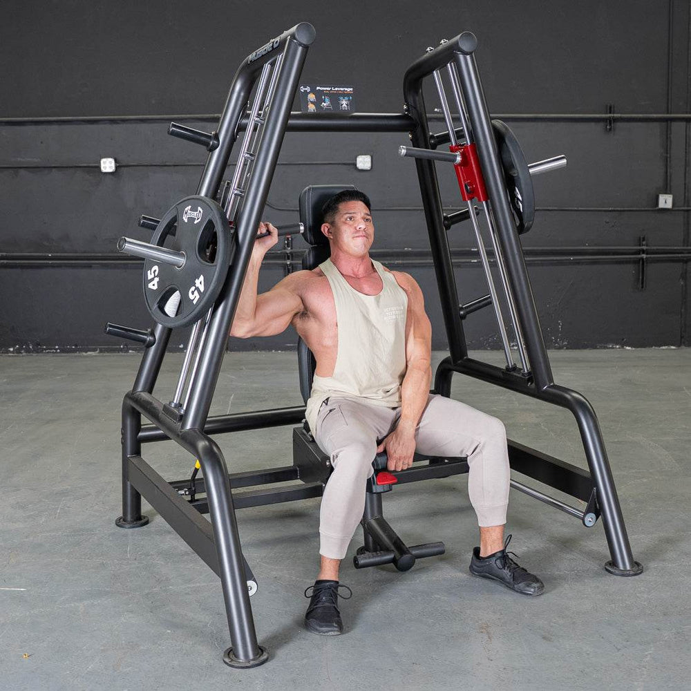 Power Leverage V2 Convergent Bench - Muscle D Fitness - Incline, Shoulder Press - Machine Horizon