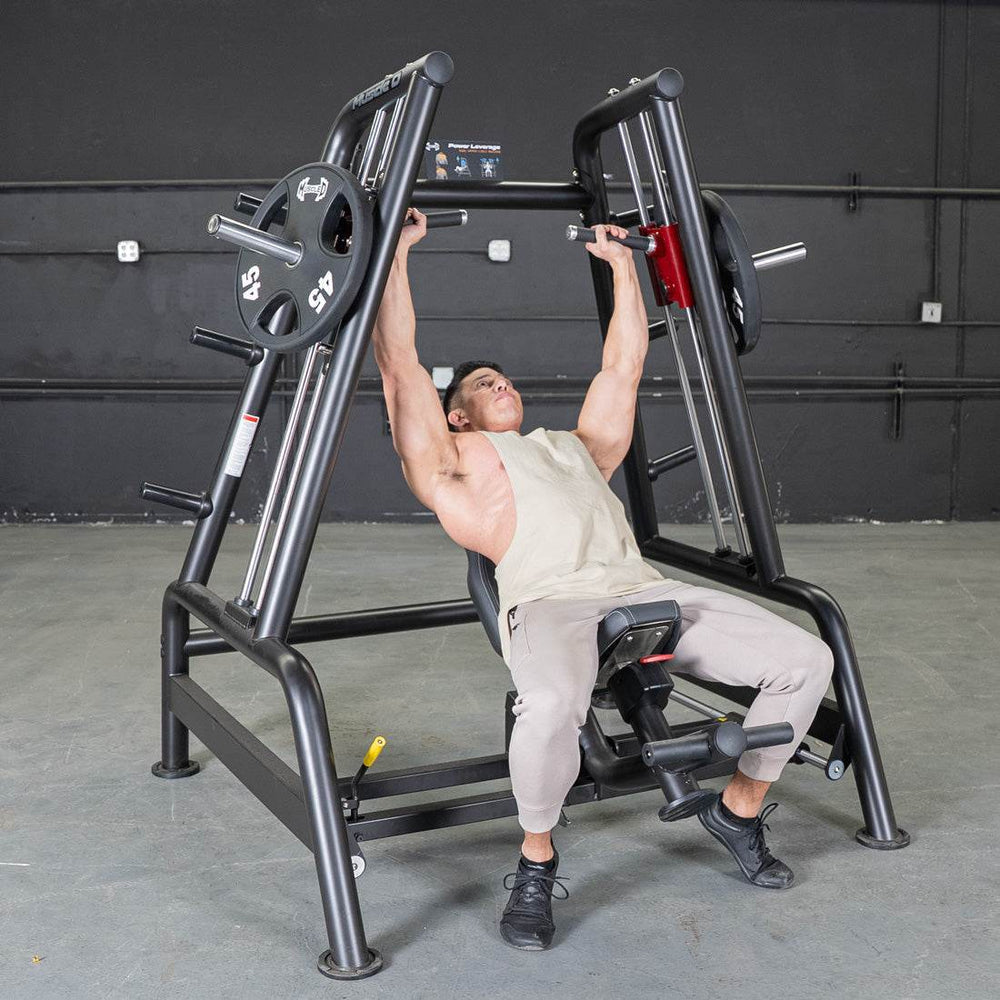 Power Leverage V2 Convergent Bench - Muscle D Fitness - Incline, Shoulder Press - Machine Horizon