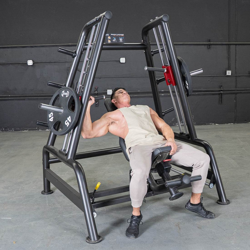 Power Leverage V2 Convergent Bench - Muscle D Fitness - Incline, Shoulder Press - Machine Horizon