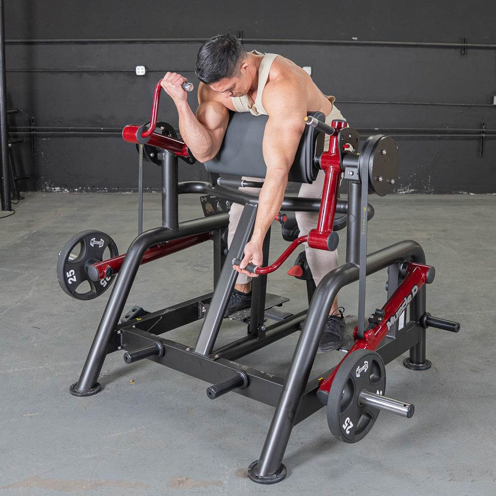 Power Leverage V2 Iso Lateral Biceps Curl / Preacher Curl - Muscle D Fitness - Machine Horizon