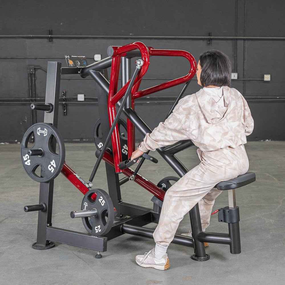 Power Leverage V2 Rotating Handle Low Row - Muscle D Fitness - Machine Horizon
