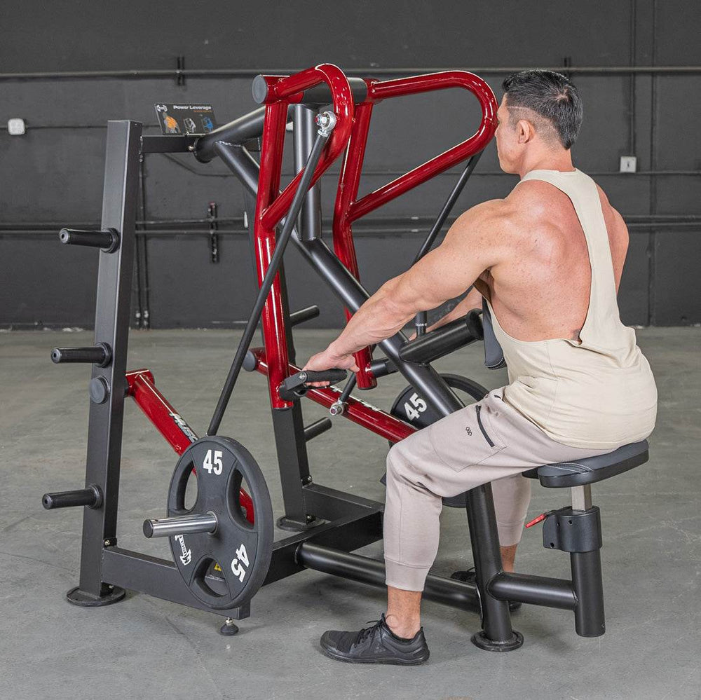 Power Leverage V2 Rotating Handle Low Row - Muscle D Fitness - Machine Horizon
