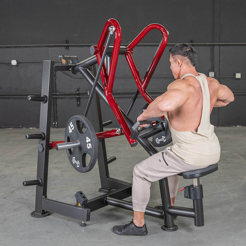 Power Leverage V2 Rotating Handle Low Row - Muscle D Fitness - Machine Horizon