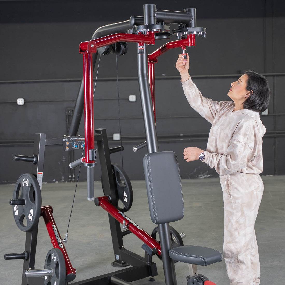 Power Leverage V2 Seated Pec Fly / Rear Delt Combo - Plate Loaded - Weight Storage Included - Machine Horizon